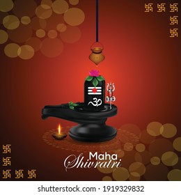 	
Maha shivratri creative shiling background
