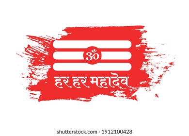 maha shivratri festival greeting with har har mahadev text