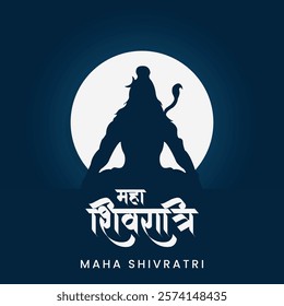 Maha Shivratri with Hindi text Social Media Template Design 