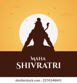 Maha Shivratri with Hindi text Social Media Template Design 