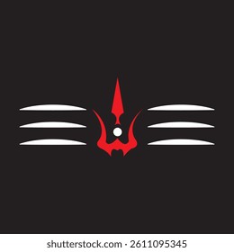 Maha Shivratri Hindu Festival . Vector illustration. isolated on white and black background.eps10