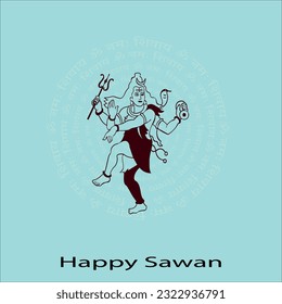 Maha Shivratri Illustration Of Lord Shiva For Shivratri With Hindi Message Om Namah Shivaya
