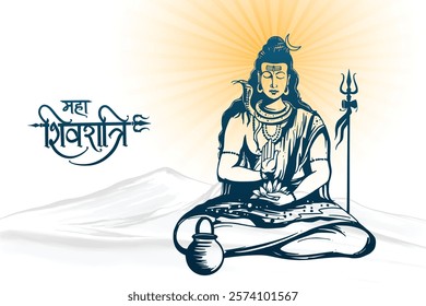 Maha Shivratri Indian festival religious card holiday background