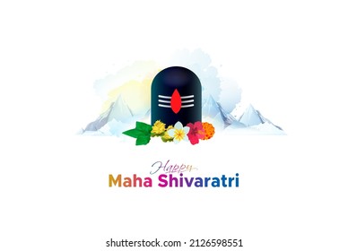 Maha Shivratri Lord Shiva Shivling Worship Puja Background With Text Happy Mahashivratri