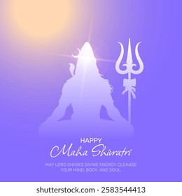 Maha shivratri spiritual background with lord shiva and divine power