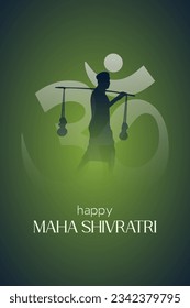 Maha Shivratri story Indian festival Vector. happy maha shivratri. hindu. festival .social media post.