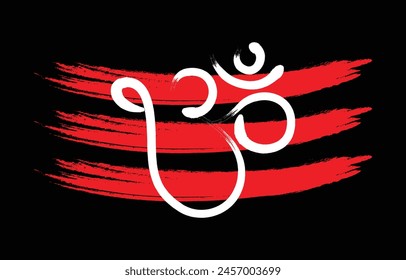 Maha shivratri text design. Maha shivratri letter, om namah shivaye and trishul