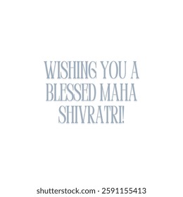 Maha Shivratri Text vector design in white background