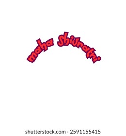 Maha Shivratri Text vector design in white background