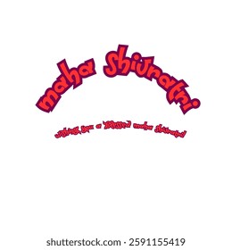 Maha Shivratri Text vector design in white background