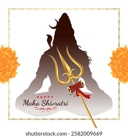 Maha shivratri traditional hindu festival design