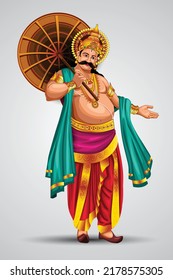 mahabali oder maveli, Kerala alter König. Er kommt zu jedem Jahresfest.	