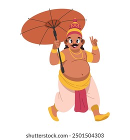 mahabali old king character isolated