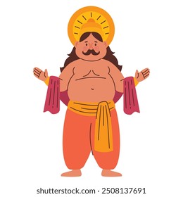mahabali old king character isolated