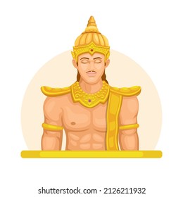 Mahabharata god figure character in hindu religion illustration vector