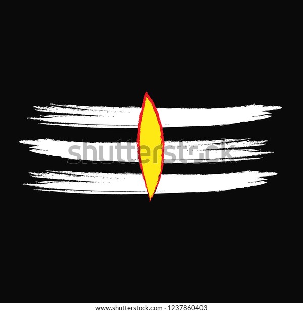 Mahadev Tilak Vector Design Art Mahadev Stock Vector Royalty Free