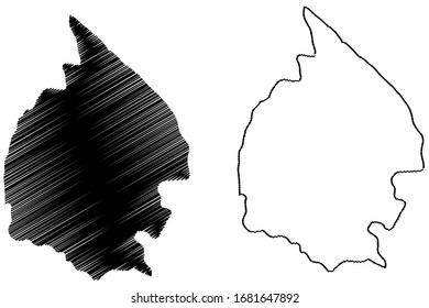 Mahaica-Berbice Region (Administrative Regions of Guyana, Co-operative Republic of Guyana) map vector illustration, scribble sketch Mahaica Berbice map