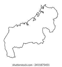 Mahajanga province map, administrative division of Madagascar. Vector illustration.