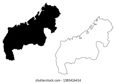 Mahajanga Province (Provinces of Madagascar, Republic of Madagascar) map vector illustration, scribble sketch Mahajanga map