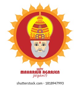 Maharaja Agrasen Jayanti ,vector Illustration.