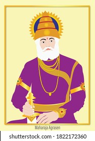 Maharaja Agrasen Jayanti ,vector Illustration.