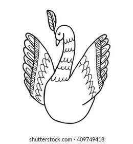 Maharaja Garden peacock for coloring. Adult coloring page.