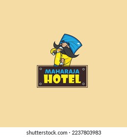 Maharaja hotel vector logo design template.