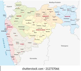 High Resolution Maharashtra Map Maharashtra Map Images, Stock Photos & Vectors | Shutterstock