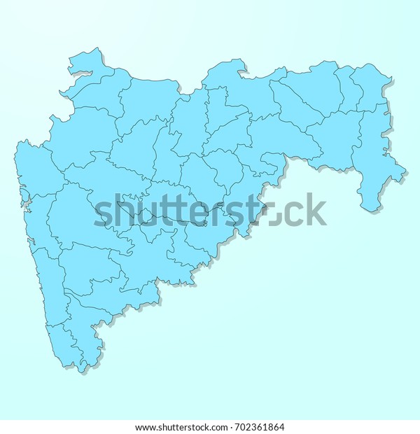 Maharashtra Blue Map On Degraded Background Stock Vector (Royalty Free ...