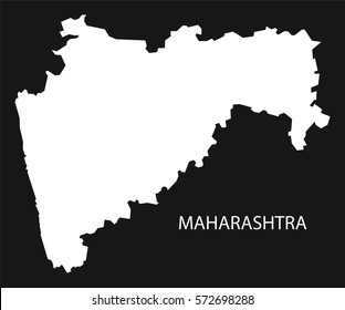 Maharashtra Indian State Map Dark Gray Stock Vector (Royalty Free ...