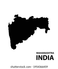 Maharashtra India Vector Map White Background Stock Vector (Royalty ...