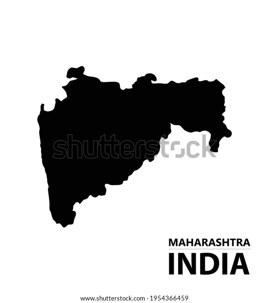 Maharashtra India Vector Map White Background Stock Vector (Royalty ...