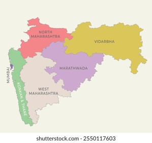 Maharashtra political map region wise