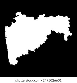 In: Maharashtra State Map, Administrative Division of India. Vektorillustration.