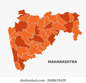 Maharashtra State Map with All Districts – India​