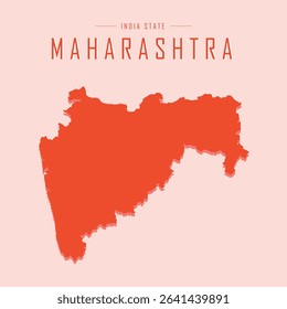 Maharashtra State Map Vector, High-quality vector map of Maharashtra