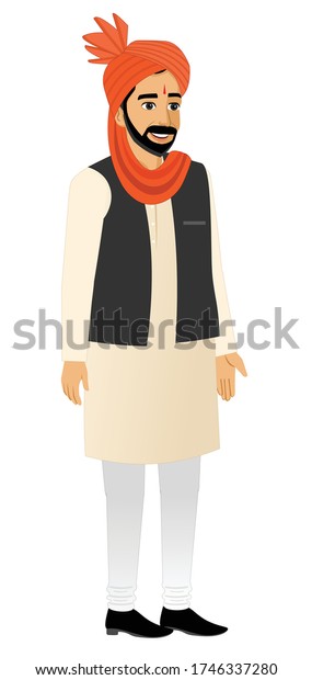 Maharashtrian Farmer Happy Face Stock Vector (Royalty Free) 1746337280 ...