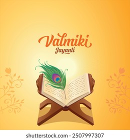 Maharishi Valmiki Jayanti day greetings Social Media template. vector illustration.