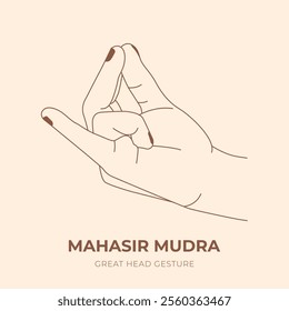 MAHASIR MUDRA. YOGA. Yogic hand gesture. Yoga hand mudra.