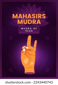 Mahasirs Mudra Hand Gesture - Vector illustration
