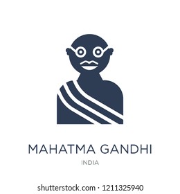 mahatma gandhi icon. Trendy flat vector mahatma gandhi icon on white background from india collection, vector illustration can be use for web and mobile, eps10