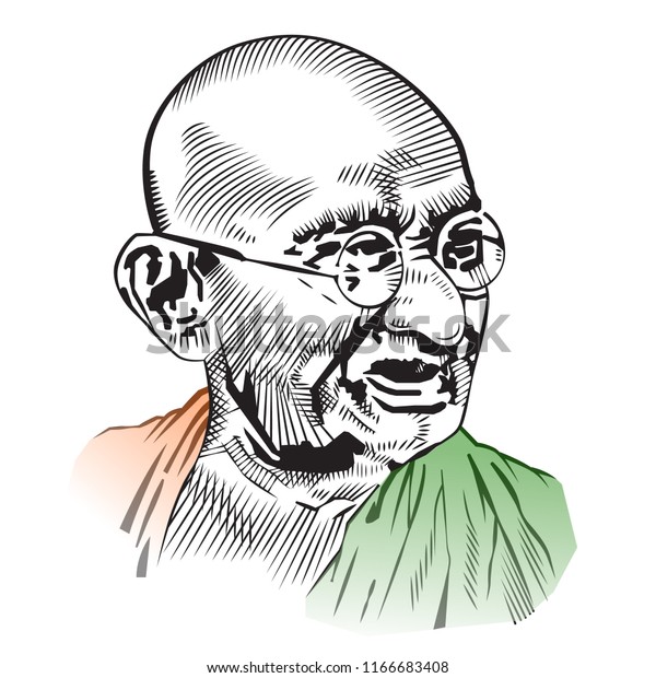 Mahatma Gandhi Image Gandhi Jayanti Stock Vector (Royalty Free) 1166683408