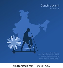 Mahatma Gandhi India Birthday Vector