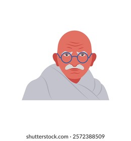 Mahatma Gandhi, Indian Symbol Vector Illustration