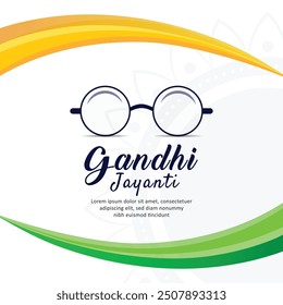 Mahatma gandhi jayanti. 2 october pappy gandhi jayanti, birth anniversary of mahatma gandhi. vector illustration