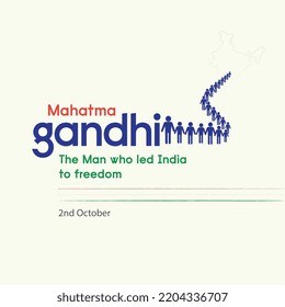 Mahatma Gandhi jayanti - 2nd October creative design vector illustration