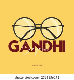 Mahatma Gandhi jayanti - 2nd October with creative concept illustration