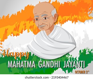 Mahatma Gandhi Jayanti Day Poster Illustration Stock Vector (Royalty ...