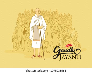 Mahatma gandhi für Gandhi Jayanti, den großen indischen Freiheitskämpfer, der für die Nichtvoilation eintrat