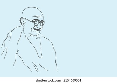 mahatma gandhi ji line art design